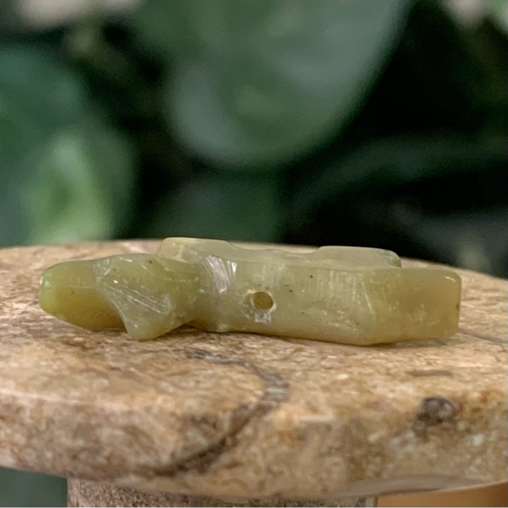 Native American Zuni Fox Wolf Fetish Bead Carved Stone Miniature Animal VTG .9" - Picture 10 of 12